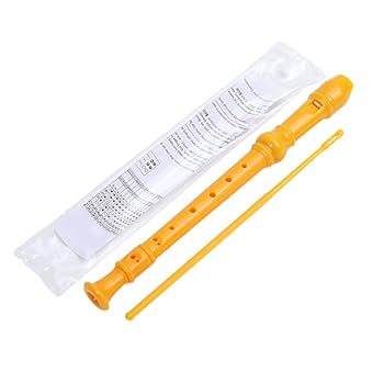 Amazon | Leksewte 黄色-8穴ソプラノリコーダーセットキット